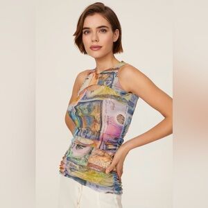 Fuzzi Canotta Mesh Top in Size Medium